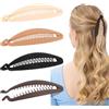 fKiZanthene Banana Clip per capelli a forma di banana, set di 4 pezzi, in materiale PC, clip per capelli spessi e sottili, fermagli per capelli da donna, per uso quotidiano, lavoro e stile all'aria