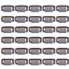 YANTAISIYU 30 Pezzi Clip per Parrucca 32mm 9 denti Clip Pettine a scatto con retro in silicone (marrone scuro)