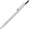 Tombow Slim Line 727 Ballpoint Pen Silver-Silver with Red Clip Ball