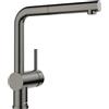 BLANCO LINUS-S | Rubinetto da cucina in acciaio satinato scuro | alta pressione | con tubo estraibile | prevenzione del riflusso | cartuccia in ceramica | qualità sicura dell'acqua e risparmio idrico