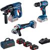 Bosch Kit 3 utensili Brushless Bosch 18V con 3 batterie 5Ah batteria 5.5Ah e borsa