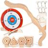 YIMORE Set Arco e Frecce per Bambini, Giocattolo in Legno per Bambini per Tir...