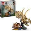 LEGO Jurassic World Fossili di Dinosauro Teschio di Triceratopo, Giocattolo d...