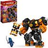 LEGO NINJAGO Mech Elemento di Terra di Cole, Giochi d'Azione per Bambini e Ba...