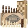 Peradix Scacchiera in Legno, 2 in 1 Scacchi e Dama Magnetica, Scacchiera da V...