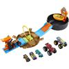 Hot Wheels Monster Trucks Ruota Acrobatica, playset arena portatile con 3 ve...
