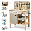 medoga Panca per Attrezzi per Bambini in Legno Con Cintura, Banco da Lavoro, Set di ...