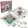 Monopoly Hasbro Monopoly Junior, piano di gioco a 2 pagine, 2 giochi in uno, gioco mon...