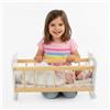 Green series Kinderplay Culla per bambole in legno con biancheria da letto, letto per bamb...