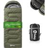 Sekey Sacco a Pelo Adulto, 3 Stagioni, Sacco a Pelo Compatto e Ultraleggero, 2-in-1 Coperta, Cerniera Anti-impigliamento, 10-20°C, Ventilazione Piedi, Campeggio e Outdoor, 220x80 cm, 1,45 kg