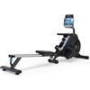 Capital Sports Vogatore Pieghevole Magnetico con 8 Livelli di Resistenza, Attrezzo Cardio per Casa con Monitor LCD, Rower Compatto da Camera con Rotelle
