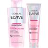L'Oreal Paris L'Oréal Paris Elvive Glycolic Gloss Shampoo Illuminante con Acido Glicolico 200ml + Balsamo Riparatore per Capelli Porosi e Spenti Lucentezza Intesa e Duratura Effetto Seta 150ml - 2 Flaconi