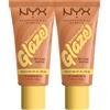 NYX Professional Makeup Buttermelt Glaze Fondotinta Illuminante 03 Cashew Butta SPF 30 Coprenza Modulabile Incarnato Uniforme Luminoso Tenuta 12H Effetto Naturale - 2 Flaconi da 30ml