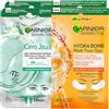Garnier SkinActive Hydra Bomb Maschera Occhi Anti Occhiaie con Succo d'Arancia e Acido Ialuronico da 4 Patch + Cryo Jelly Maschera Occhi Effetto Ghiaccio Anti-Fatica da 4 Patch - 4 Maschere Monouso