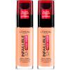 L'Oreal Paris L'Oréal Paris Infaillible 32H Fresh Wear Fondotinta Liquido SPF 25 con Vitamina C Waterproof Colore 235 Honey Senza Effetto Lucido per Guance Naso Mento e Fronte - 2 Cosmetici