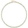 GD GOOD.designs Collana di perle da donna in pietre naturali autentiche sfaccettate da 4 mm | Collana in giada regolabile con placcatura in oro 18K (40-45 cm) | Collana boho impermeabile (verde)