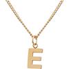 GD GOOD.designs Catena con lettere in oro 18 carati E - Catena impermeabile in oro da donna con ciondolo dalla A alla Z e catena con lettere iniziali