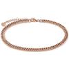 GD GOOD.designs Cavigliera Panzer per donne in oro rosa - Cavigliera impermeabile regolabile (22-27cm) | Gioielli in acciaio inossidabile placcato oro rosa per donne