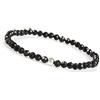 GD GOOD.designs Bracciale da donna in ossidiana con pietre naturali autentiche e perline in argento 925 I Bracciale in pietra naturale composto da perline sfaccettate da 4 mm - Incl. sacchetto regalo