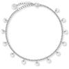 GD GOOD.designs Bracciale a Piastrina Argento per Donna - Impermeabile in Acciaio Inossidabile Con 12 Monete Rotonde - Taglia Regolabile
