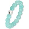 GD GOOD.designs Anello antistress con perle di pietra naturale amazzonite per donna - elastico - Anello ansiolitico sfaccettato