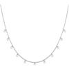 GD GOOD.designs Catena di monete con piastre rotonde in acciaio inossidabile I Collana di filigrana per donne (argento)
