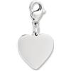 GD GOOD.designs Charms pendente cuore con chiusura a moschettone | Pendente per collana in argento in acciaio inox 316L | Charm per bracciale componibile in argento | Impermeabile e ipoallergenico
