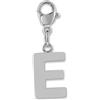 GD GOOD.designs Ciondolo con lettera E - ciondolo a catena Charm iniziale in acciaio inossidabile - acciaio chirurgico per braccialetto charm