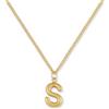 GD GOOD.designs Collana Lettera Oro Bubble | Ciondolo con Iniziale in Acciaio Inossidabile Placcato Oro 18K - Resistente all'Acqua & Anallergico | Collana Donna S