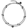 GD GOOD.designs Cavigliera a cuore da donna resistente all'acqua I Cavigliera a più file, regolabile I Gioielli da piede in filigrana in acciaio inox oro - argento - oro rosa, 22 cm a 27 cm