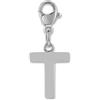GD GOOD.designs Ciondolo con lettera T - ciondolo a catena Charm iniziale in acciaio inossidabile - acciaio chirurgico per braccialetto charm