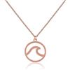GD GOOD.designs Catena Wave da donna Rosa - impermeabile - Collana da surfista in acciaio inox I gioielli da surf con ciondolo a forma di onda