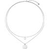 GD GOOD.designs EST. 2015 Collana donna acciaio inossidabile, multistrato: argento, oro, rosa. Resistente all'acqua, ipoallergenica