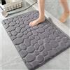 AMFUN Tappeto da bagno in Flanella, Tappeto Bagno Assorbente, Tappetino Antiscivolo Doccia per il bagno e il soggiorno, 40 x 60 cm, Assorbente, Lavabile