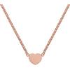GD GOOD.designs Collana con cuore in oro rosa da donna - Regolabile (42-47 cm) | Collana placcata in oro con ciondolo a forma di cuore | Acciaio inossidabile 316L - Regalo per lei