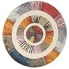 RugVista Going round, Tappeto, Ø 200 cm, Rotonda, Pelo medio, Soggiorno, Sala da pranzo, Camera letto, Cucina, Lavabile solo a secco, Multicolore