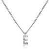 GD GOOD.designs EST. 2015 Catena con lettere in argento da donna I Collana skin-friendly con ciondolo iniziale I Catena di lettere in acciaio inossidabile in argento. (E)