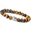 GD GOOD.designs EST. 2015 Bracciale Buddha per uomo e donna I Bracciale di perline con vere pietre naturali da 8 mm I Bracciales di palline per yoga e meditazione (Occhio di tigre)