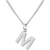 GD GOOD.designs Catena con lettere in argento - collara da donna delicata sulla pelle (ciondolo A-Z) I Collana di lettere in argento (M)