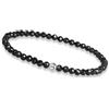GD GOOD.designs Bracciale Turmallin da donna con pietre naturali autentiche e perle d'argento 925 I Bracciale in pietra naturale con perle sfaccettate da 4 mm - Incl. sacchetto regalo