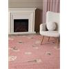 RugVista Linnea, Tappeto per bambini, Moderni, 200 x 300 cm, Rettangolare, Pelo medio, Soggiorno, Cameretta, Camera da letto, Lavabile solo a secco, Senza sostanze chimiche pericolose, Rosa