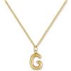 GD GOOD.designs Collana Lettera Oro Bubble | Ciondolo con Iniziale in Acciaio Inossidabile Placcato Oro 18K - Resistente all'Acqua & Anallergico | Collana Donna G