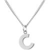 GD GOOD.designs Catena con lettere in argento - collara da donna delicata sulla pelle (ciondolo A-Z) I Collana di lettere in argento (C)
