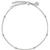 GD GOOD.designs Good.designs tobillera con bolas I tobillera de acero inoxidable con pequeños puntos (Plata)