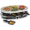 Klarstein Griglia per Raclette con Vassoio in Acciaio Inox, Piastra Raclette Formaggio Rotabile e Regolabile 1500W, Piastra Elettrica per Grigliare Carne e Formaggio, Grill Interni