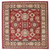RugVista Shirvan Kazak, Tappeto, Orientali, 200 x cm, Quadrata, Pelo medio, Soggiorno, Sala da pranzo, Camera letto, Lavabile solo a secco, oeko_tex_100, Rosso/Beige