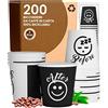Baciato Caffè 200 Bicchierini in Carta da caffè 65ml DownupCUP Bicchieri Ecologici Biodegradabili Monouso Piccoli Asporto Bevande Calde