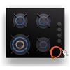 Klarstein Piano Cottura a Gas 4 Fuochi da Incasso 8800W, Piano Integrato in Acciaio Inox con Bruciatore Wok, Piano Cottura 4 Fuochi Gas per Cucina Moderna