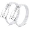 Lemsen iPhone 17 16 15 Cavo, 60W Cavo USB Type-C Ricarica Rapida 2Pezzi 1M Cavo Type C to Type C Nylon Filo Caricatore Cavetto USB C per iPhone 15 16 17 Pro Max/Plus,iPad Pro/Mini 7 6,Samsung Galaxy S25/S24