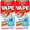 Eurocali Vape Ricarica Liquida per Diffusore Elettrico Insetticida Zanzare Comuni e Tigre Inodore Antizanzare 480 Ore di Efficacia Presidio Medico Chirurgico - 2 Confezioni